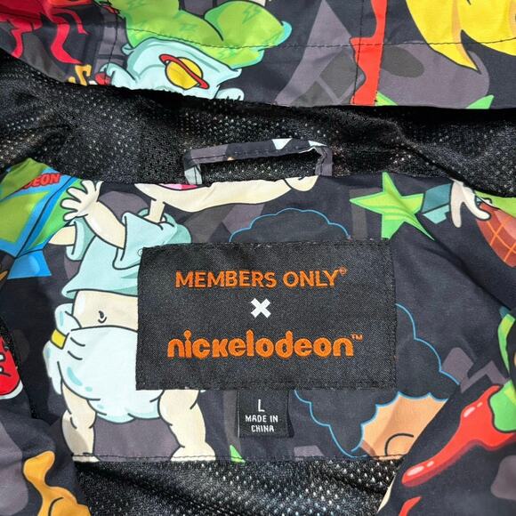 EUC Members Only X Nickelodeon Windbreaker Jacket Size Large - Picture 3 of 6